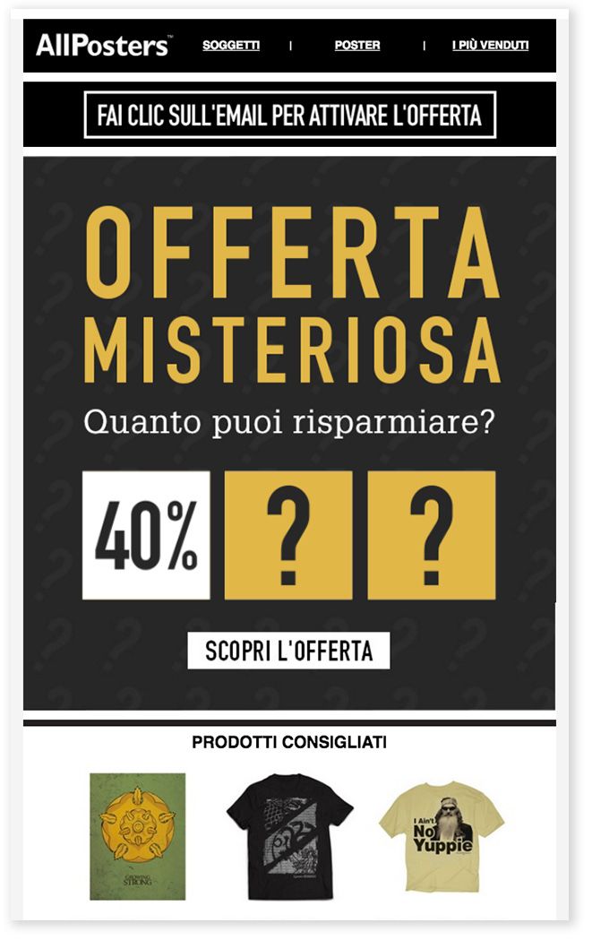 07 email promozionali mistero mailup 07 email promozionali mistero mailup