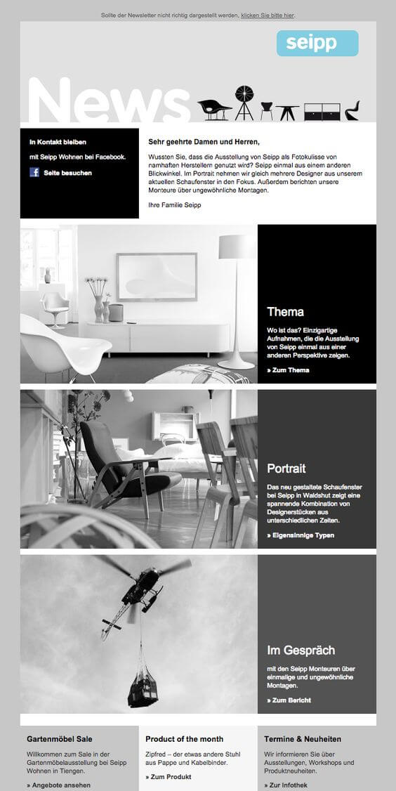 email design monocromo