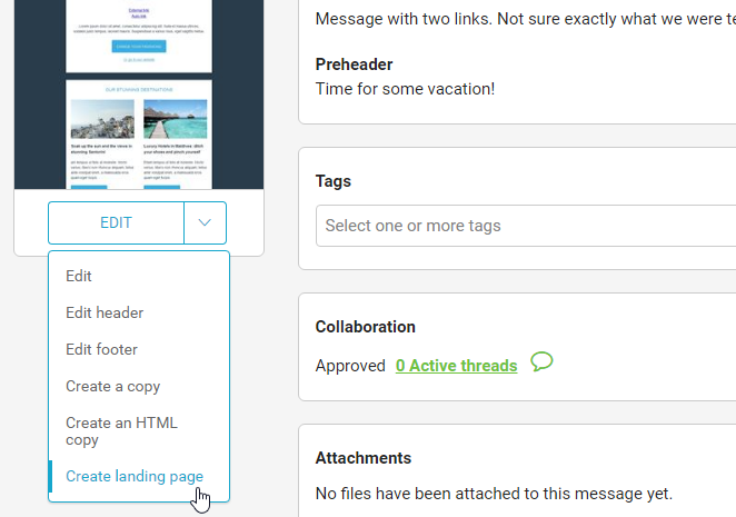 04 landing from email