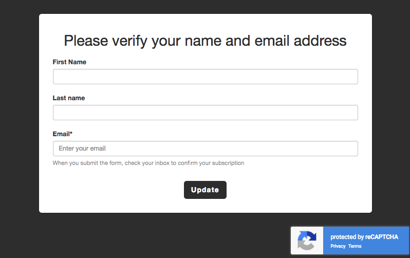 Invisible reCAPTCHA Invisible reCAPTCHA