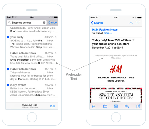 preheader text in email
