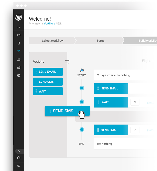 sms workflow mailup 9