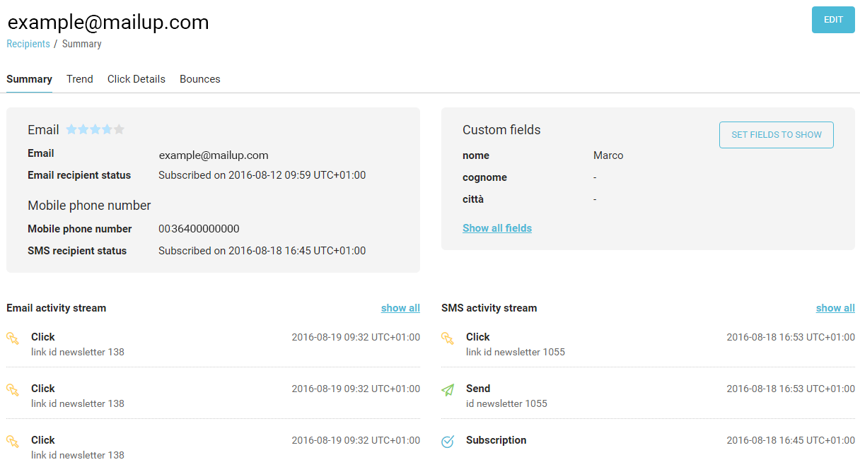 user profile mailup 9